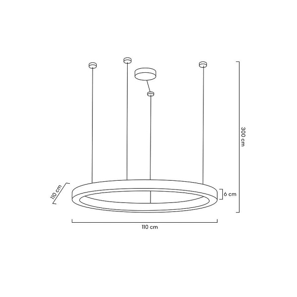 Lampa wisząca RING LUXURY 110 złota - Moosee